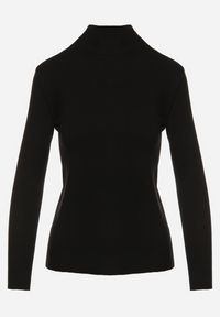 Born2be - Czarny Golf z Bawełną o Prostym Kroju Mevoresa. Okazja: na co dzień. Typ kołnierza: golf. Kolor: czarny. Materiał: bawełna. Styl: klasyczny, casual, elegancki #3