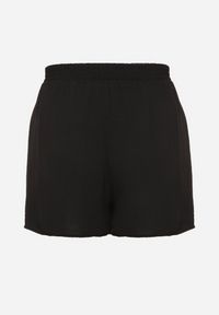 Born2be - Czarne Szorty z Wysokim Stanem i Gumką w Pasie Mevaraia. Stan: podwyższony. Kolekcja: plus size. Kolor: czarny. Sezon: lato. Styl: klasyczny, elegancki #5