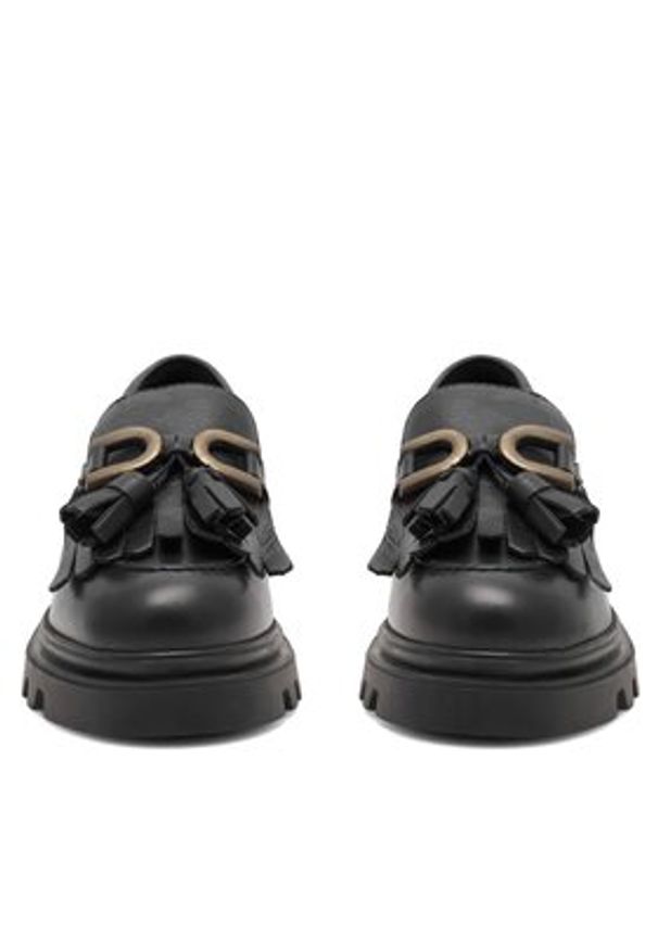 Badura Loafersy 22SS24 Czarny. Kolor: czarny. Materiał: skóra
