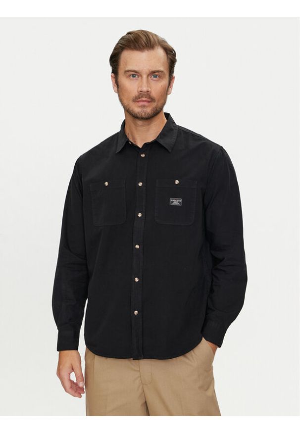 Guess Jeans Koszula M4YH37 WGCF1 Czarny Regular Fit. Kolor: czarny. Materiał: bawełna