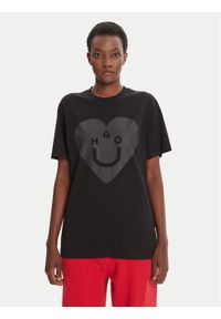 Hugo - HUGO T-Shirt Vintage 50545053 Czarny Loose Fit. Kolor: czarny. Materiał: bawełna. Styl: vintage