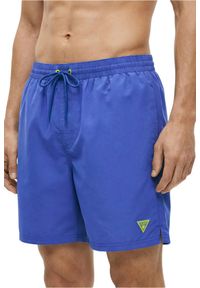 Guess - GUESS Granatowe męskie kąpielówki New Basic, Rozmiar XXL. Kolor: niebieski #3