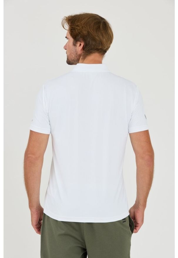 EA7 Emporio Armani - EA7 Biała koszulka polo Ventus 7. Typ kołnierza: polo. Kolor: biały