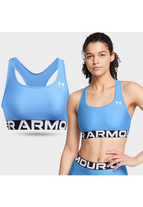 Stanik sportowy damski treningowy Under Armour biustonosz sportowy. Kolor: niebieski