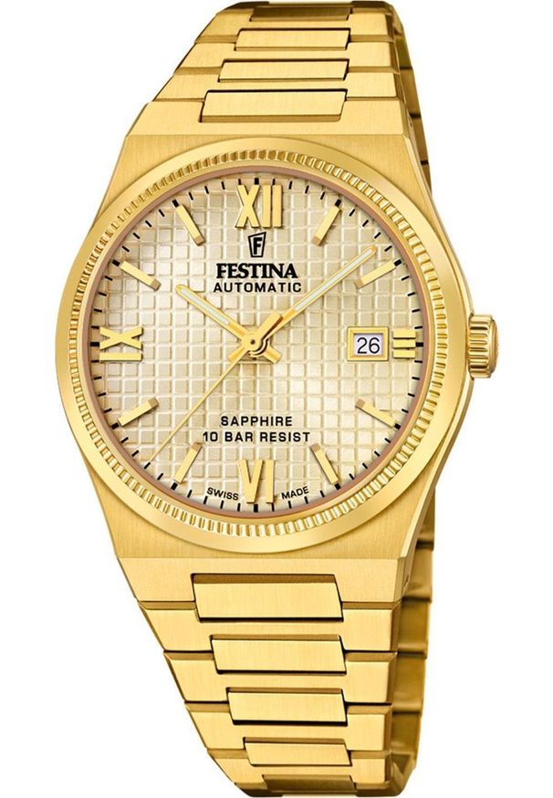 Zegarek Festina Zegarek męski Festina F20032-2 złoty. Kolor: złoty