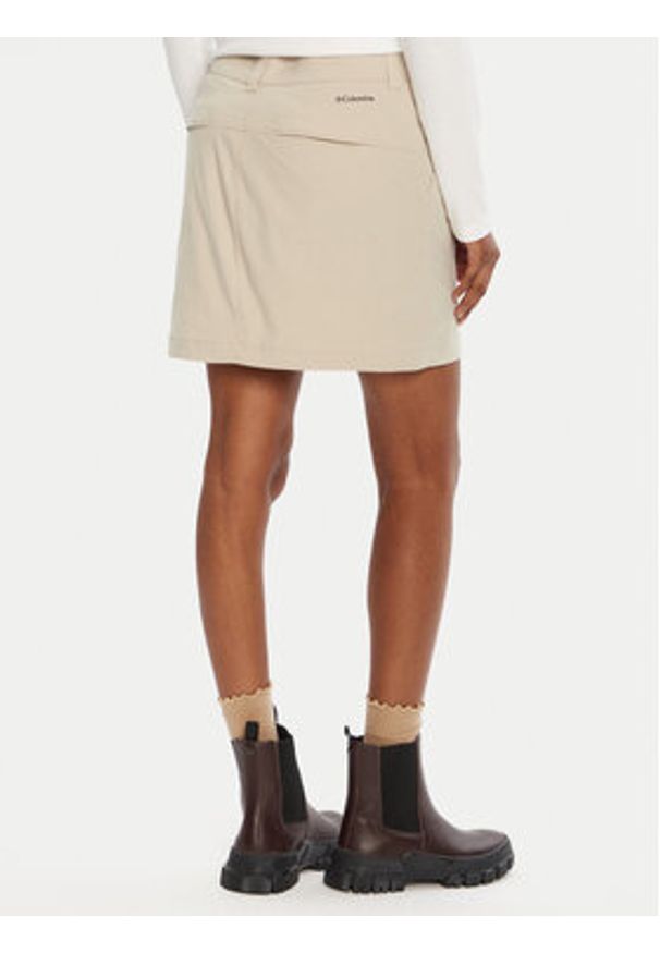 columbia - Columbia Spódnica mini Saturday Trail AL1931 Beżowy Active Fit. Kolor: beżowy. Materiał: syntetyk