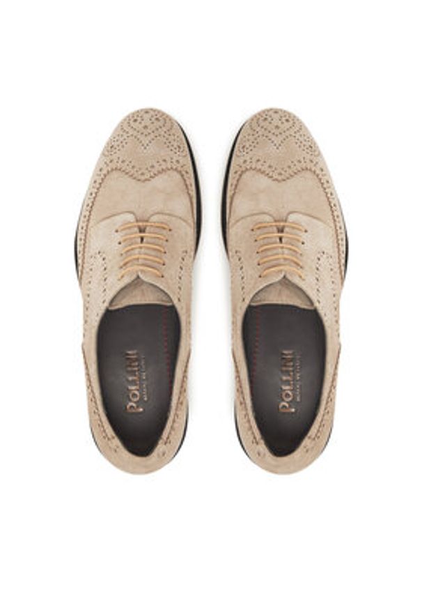 Pollini Półbuty SB10233G0MUB0104 Beżowy. Kolor: beżowy. Materiał: zamsz, skóra
