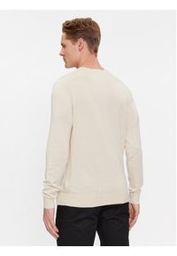 Calvin Klein Sweter K10K112534 Beżowy Slim Fit. Kolor: beżowy. Materiał: bawełna #2