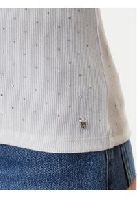 DKNY Top DJ6T1730 Biały Slim Fit. Kolor: biały. Materiał: bawełna #3