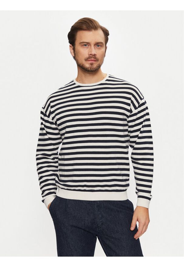 Jack & Jones Sweter Calvin 12269031 Czarny Relaxed Fit. Kolor: czarny. Materiał: bawełna