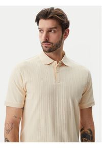 Selected Homme Polo 16094575 Beżowy Regular Fit. Typ kołnierza: polo. Kolor: beżowy. Materiał: bawełna #5