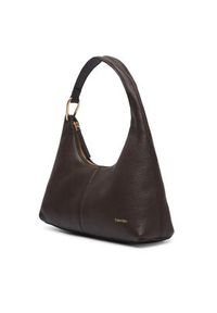Calvin Klein Torebka Slouchy Leather Shoulder Bag LV04F3657G Brązowy. Kolor: brązowy. Materiał: skórzane #5