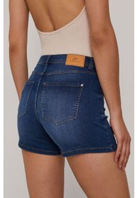 JDY - Jacqueline de Yong Szorty jeansowe damskie gładkie medium waist. Okazja: na co dzień. Kolor: niebieski. Materiał: jeans. Wzór: gładki. Styl: casual #4