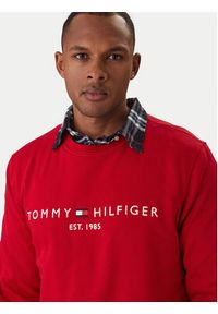 TOMMY HILFIGER - Tommy Hilfiger Bluza Logo MW0MW11596 Czerwony Regular Fit. Kolor: czerwony. Materiał: bawełna #3