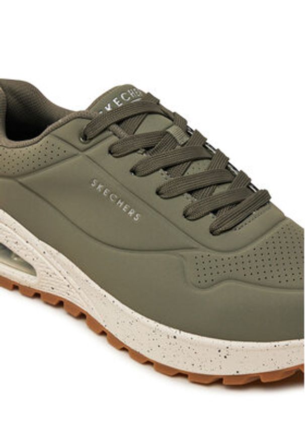 skechers - Skechers Sneakersy 183048/OLV Zielony. Kolor: zielony. Materiał: skóra