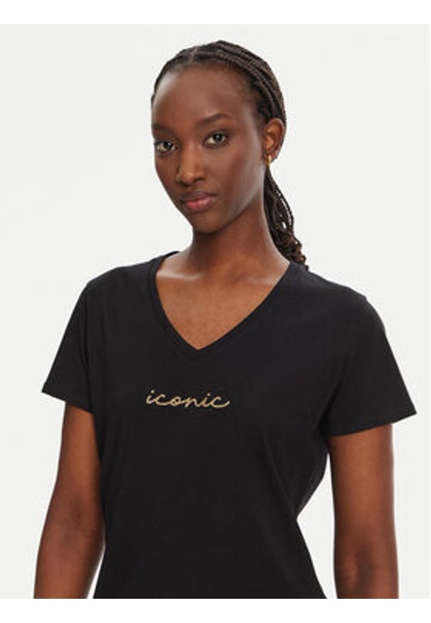 Liu Jo Sport T-Shirt TA5179 J6040 Czarny Regular Fit. Kolor: czarny. Materiał: bawełna. Styl: sportowy