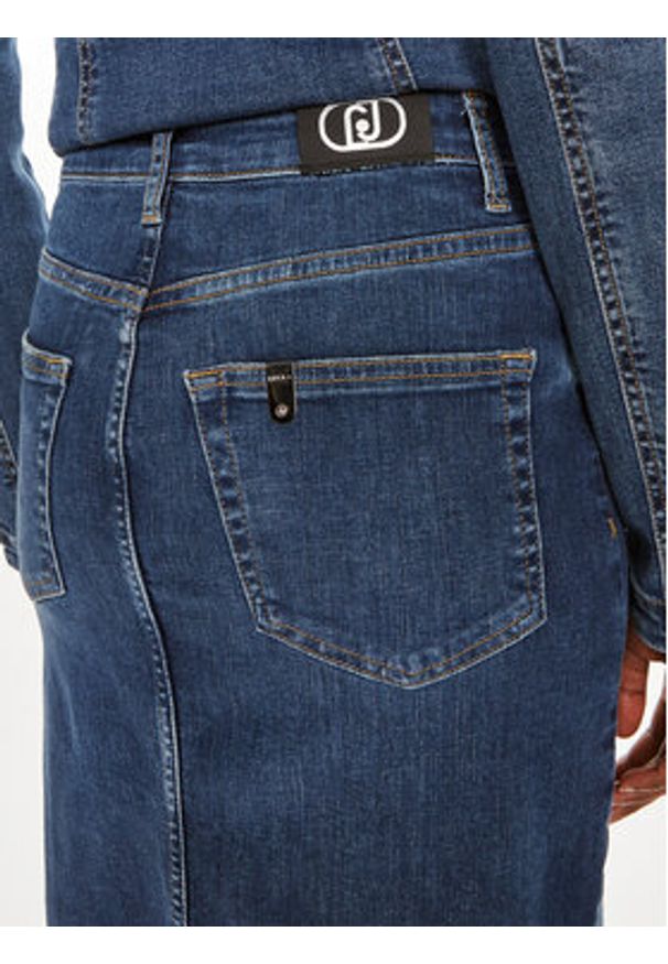 Liu Jo Spódnica jeansowa UF4105 D4811 Granatowy Regular Fit. Kolor: niebieski. Materiał: bawełna, jeans