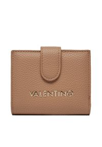 VALENTINO - Valentino Mały Portfel Damski Brixton VPS7LX215 Beżowy. Kolor: beżowy. Materiał: skóra