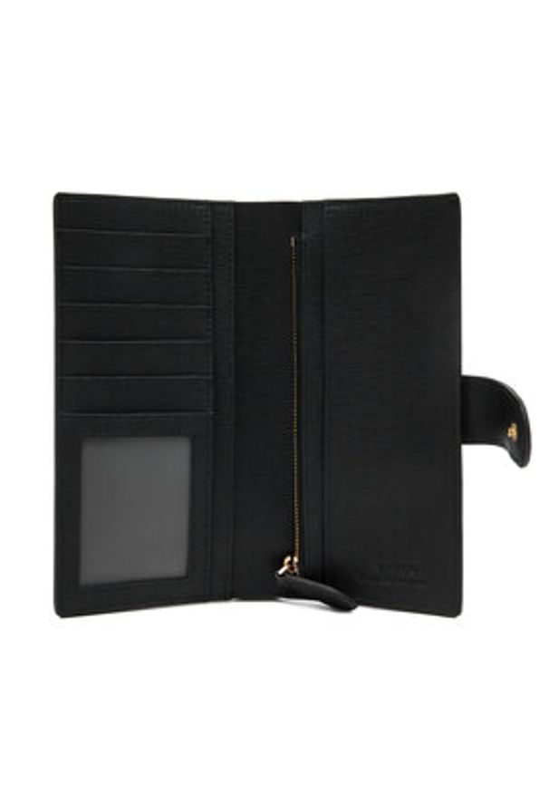 Pinko - PINKO Duży Portfel Damski Continental Wallet PE 25 PCPL 104354 A29P Czarny. Kolor: czarny. Materiał: skóra