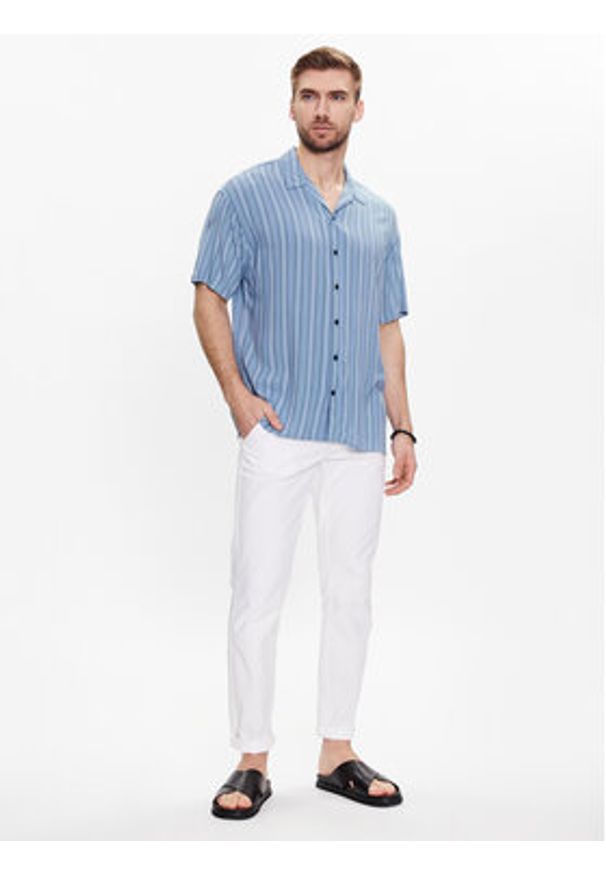 Jack & Jones - Jack&Jones Koszula Chain 12227973 Niebieski Relaxed Fit. Kolor: niebieski. Materiał: wiskoza