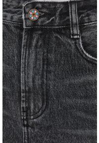 Miss Sixty Szorty jeansowe damskie kolor czarny gładkie high waist. Stan: podwyższony. Kolor: czarny. Materiał: jeans. Wzór: gładki #2