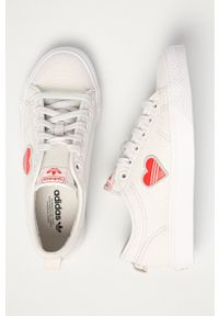 adidas Originals - Tenisówki NIZZA TREFOIL. Nosek buta: okrągły. Zapięcie: sznurówki. Kolor: biały. Materiał: guma #2