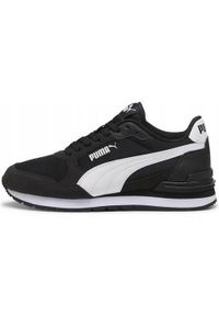Buty do chodzenia dla dzieci Puma St Runner V4 Mesh Jr. Zapięcie: sznurówki. Kolor: czarny. Materiał: materiał, syntetyk, tkanina. Szerokość cholewki: normalna. Sport: turystyka piesza