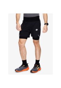 Spodenki do biegania męskie Mammut Aenergy TR 2 in 1 Shorts. Kolor: czarny. Sport: turystyka piesza