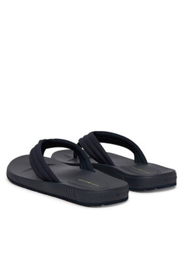 TOMMY HILFIGER - Tommy Hilfiger Japonki Molded Hilfiger Lth Beach Sandal FM0FM05802 Granatowy. Kolor: niebieski. Materiał: syntetyk