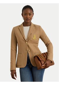 Lauren Ralph Lauren - LAUREN RALPH LAUREN Marynarka 200797305018 Beżowy Slim Fit. Kolor: beżowy. Materiał: bawełna #7