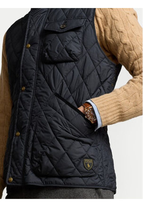 Polo Ralph Lauren Kamizelka 710940375003 Czarny Regular Fit. Typ kołnierza: polo. Kolor: czarny. Materiał: syntetyk