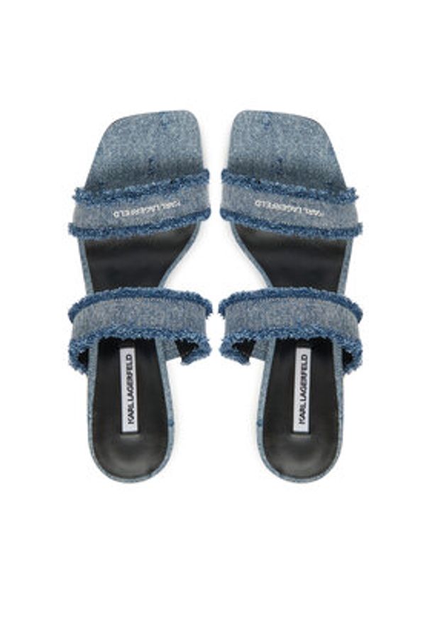 Karl Lagerfeld - KARL LAGERFELD Klapki Waverly KL34611D Niebieski. Kolor: niebieski. Materiał: materiał