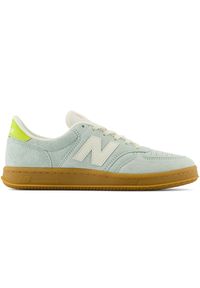 Buty unisex New Balance CT500EB – miętowe. Kolor: miętowy. Materiał: nubuk, zamsz, guma. Szerokość cholewki: normalna. Sport: tenis