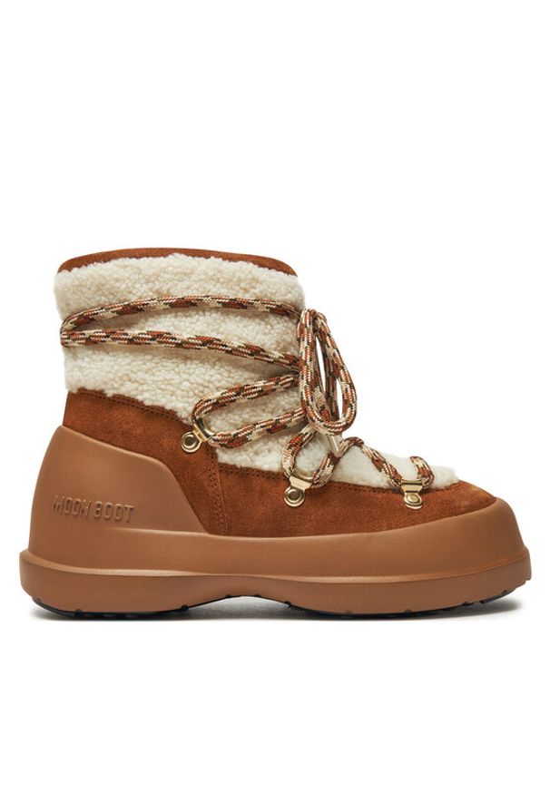 Moon Boot Śniegowce Luna Boot Shearling 80D2480020 Brązowy. Kolor: brązowy. Materiał: skóra, zamsz