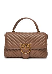 Pinko Torebka Love Lady Puff Classic Cl Brązowy. Kolor: brązowy. Materiał: skórzane
