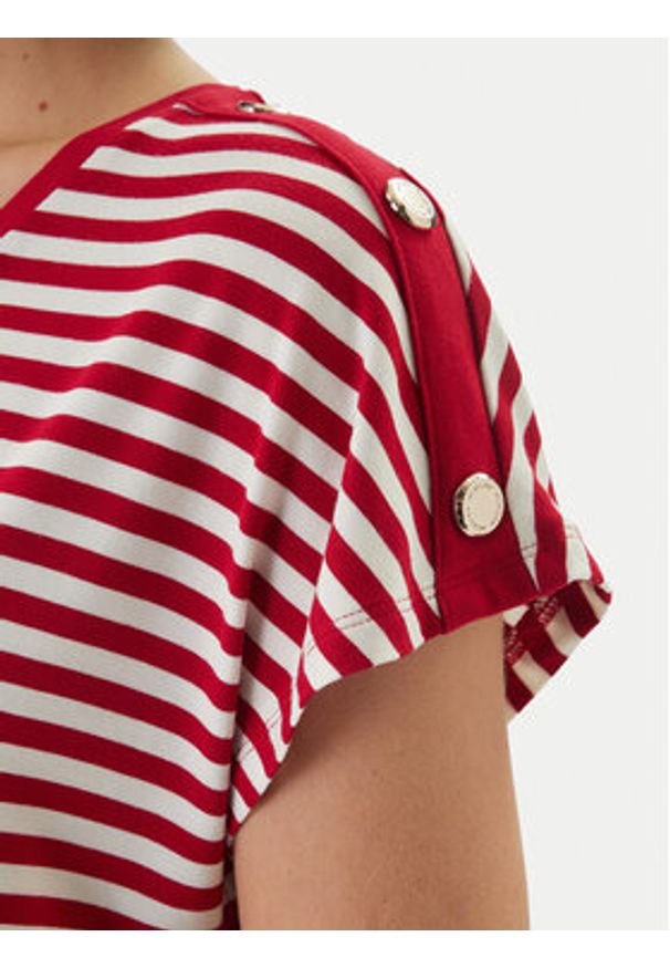 Morgan T-Shirt 261-DIVA Czerwony Regular Fit. Kolor: czerwony. Materiał: wiskoza