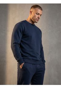 Sinsay - Bluza crewneck z domieszką bawełny - szary. Kolor: szary. Materiał: bawełna #1