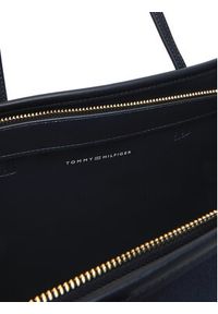 TOMMY HILFIGER - Tommy Hilfiger Torebka Th City Large Tote Melton AW0AW18215 Granatowy. Kolor: niebieski #5