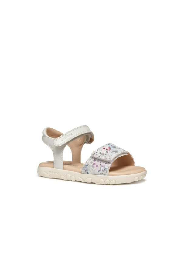 Geox - Sandały GEOX J SANDAL HAITI GIRL Biały. Kolor: biały. Sport: turystyka piesza