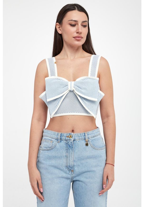 Elisabetta Franchi - Top damski z dzianiny ELISABETTA FRANCHI. Materiał: dzianina
