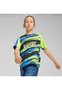 Puma - Maillot Faster dla dzieci OM 2024/25. Kolor: niebieski. Sport: piłka nożna