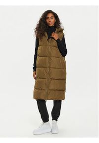 Vero Moda Bezrękawnik Ligaane 10298757 Brązowy Regular Fit. Kolor: brązowy. Materiał: syntetyk. Długość rękawa: bez rękawów