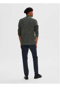 Selected Homme Sweter 16090152 Zielony Regular Fit. Kolor: zielony. Materiał: bawełna