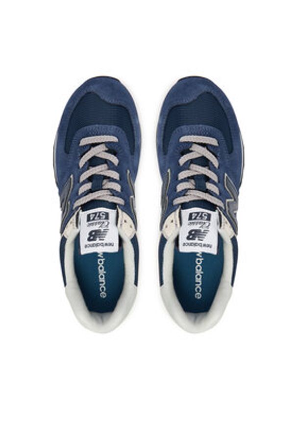 New Balance Sneakersy ML574EVN Granatowy. Kolor: niebieski. Materiał: zamsz, skóra. Model: New Balance 574