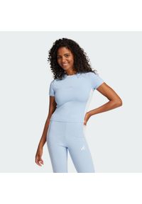 Adidas - Koszulka Essentials 3-Stripes Slim Baby. Kolor: biały, niebieski, wielokolorowy. Sport: fitness
