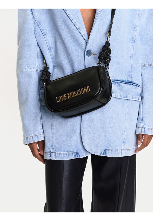 Love Moschino - LOVE MOSCHINO Torebka JC4235PP0MKL0000 Czarny. Kolor: czarny. Materiał: skórzane