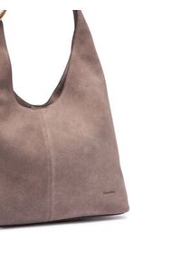 Calvin Klein Torebka Slouchy Suedelarge Shoulder Bag LV04F3690G Brązowy. Kolor: brązowy. Materiał: skórzane, zamszowe #4
