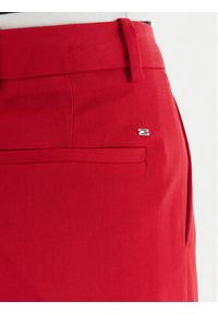 TOMMY HILFIGER - Tommy Hilfiger Spodnie materiałowe Timeless WW0WW48352 Czerwony Straight Fit. Kolor: czerwony. Materiał: syntetyk #2