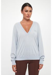 Elisabetta Franchi - Sweter damski z wełną i jedwabiem ELISABETTA FRANCHI. Materiał: wełna, jedwab #4