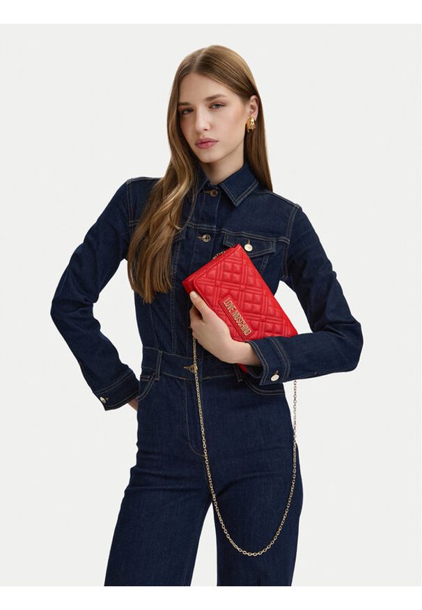 Love Moschino - LOVE MOSCHINO Torebka JC4079PP0OLA0500 Czerwony. Kolor: czerwony. Materiał: skórzane